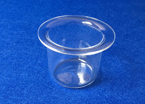 آزمایشگاه لوازم شیشه ای 99.99٪ SiO2 سقفی کوارتز شیشه ای Labware / Crucible با فلنج تامین کننده
