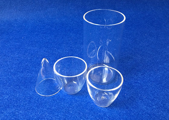 آزمایشگاه لوازم شیشه ای 99.99٪ SiO2 سقفی کوارتز شیشه ای Labware / Crucible با فلنج تامین کننده