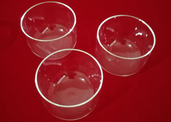 ظروف شیشه ای کوارتز تجهیزات شیشه ای 99.995٪ SiO2 Fuse Quartz Glass Labware / قابل خرد شدن با / بدون فلنج تامین کننده