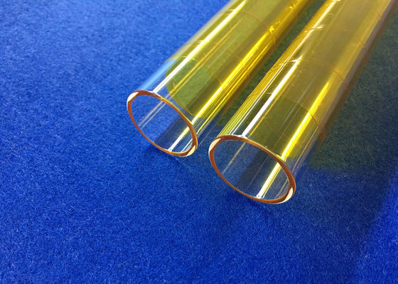 لوله کوارتز شیشه ای کوارتز PECVD OD 30 میلی متر پوشیده از فیبر 3M زرد رنگ استفاده شده در صنعت پوششی فتوکلائیک تامین کننده